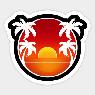 Beach sunset Sticker